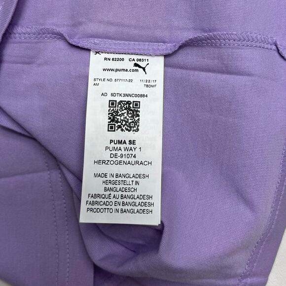 New Puma Women's Classics Logo Tee Solid Purple Rose Size S - Picture 5 of 9